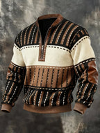 Jomarek – Męska bluza retro z kontrastowym zamkiem