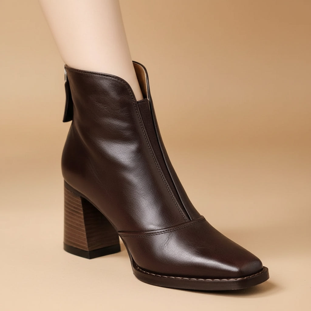 Camille | Stylowe Botki Damskie Na Stabilnym Obcasie