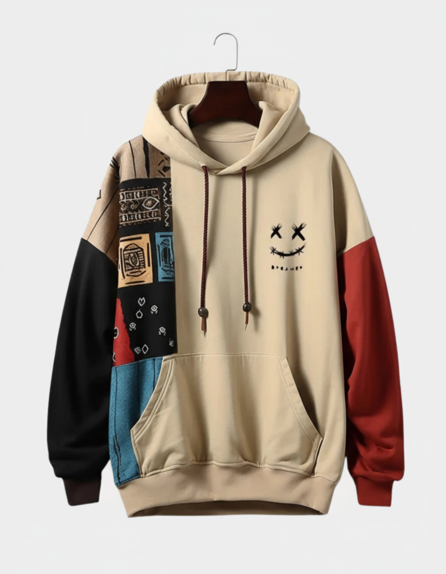 Wyric – Bluza z kapturem patchwork