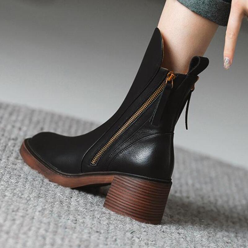 Araceli | Skórzane botki