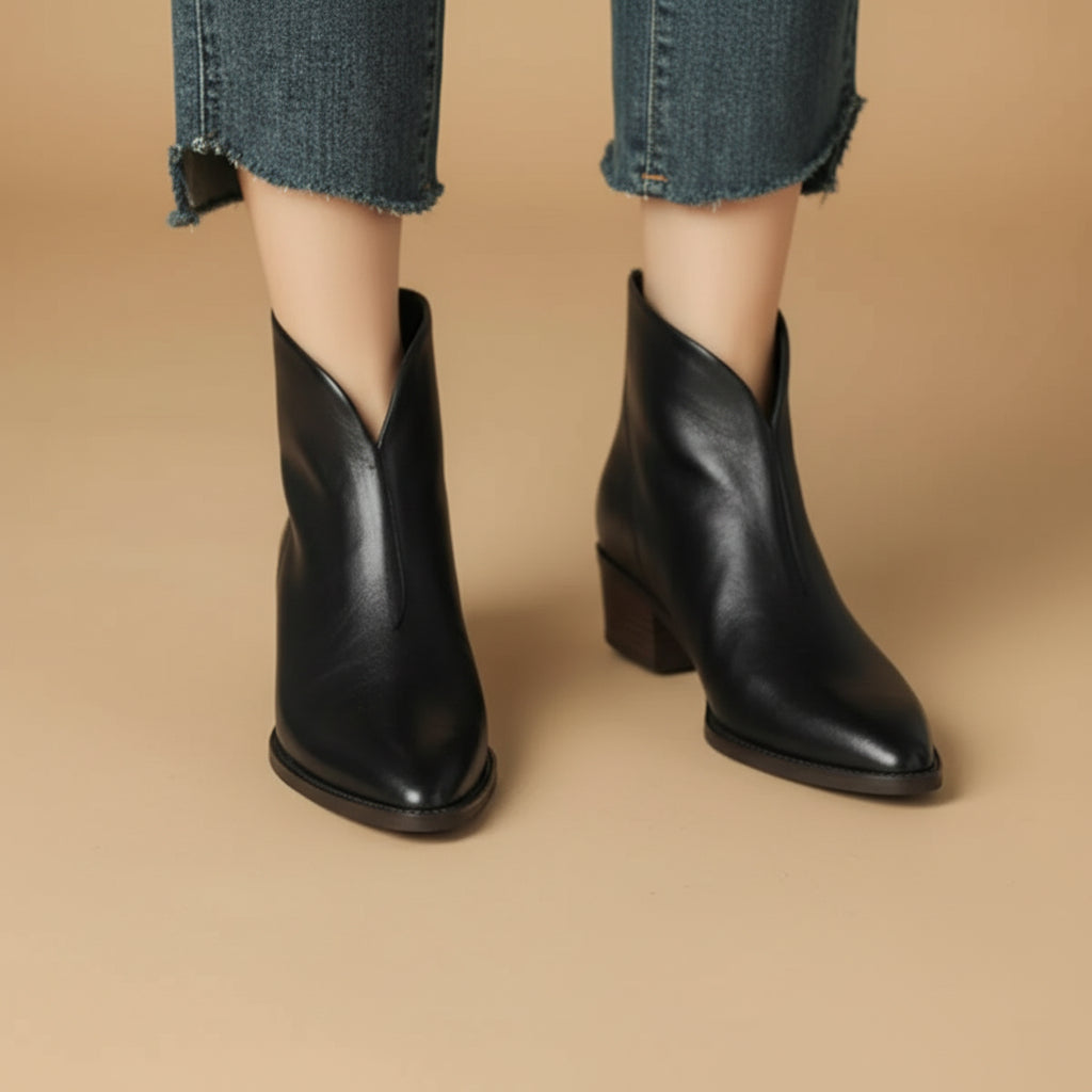 Anita | luksusowe botki na niskim obcasie