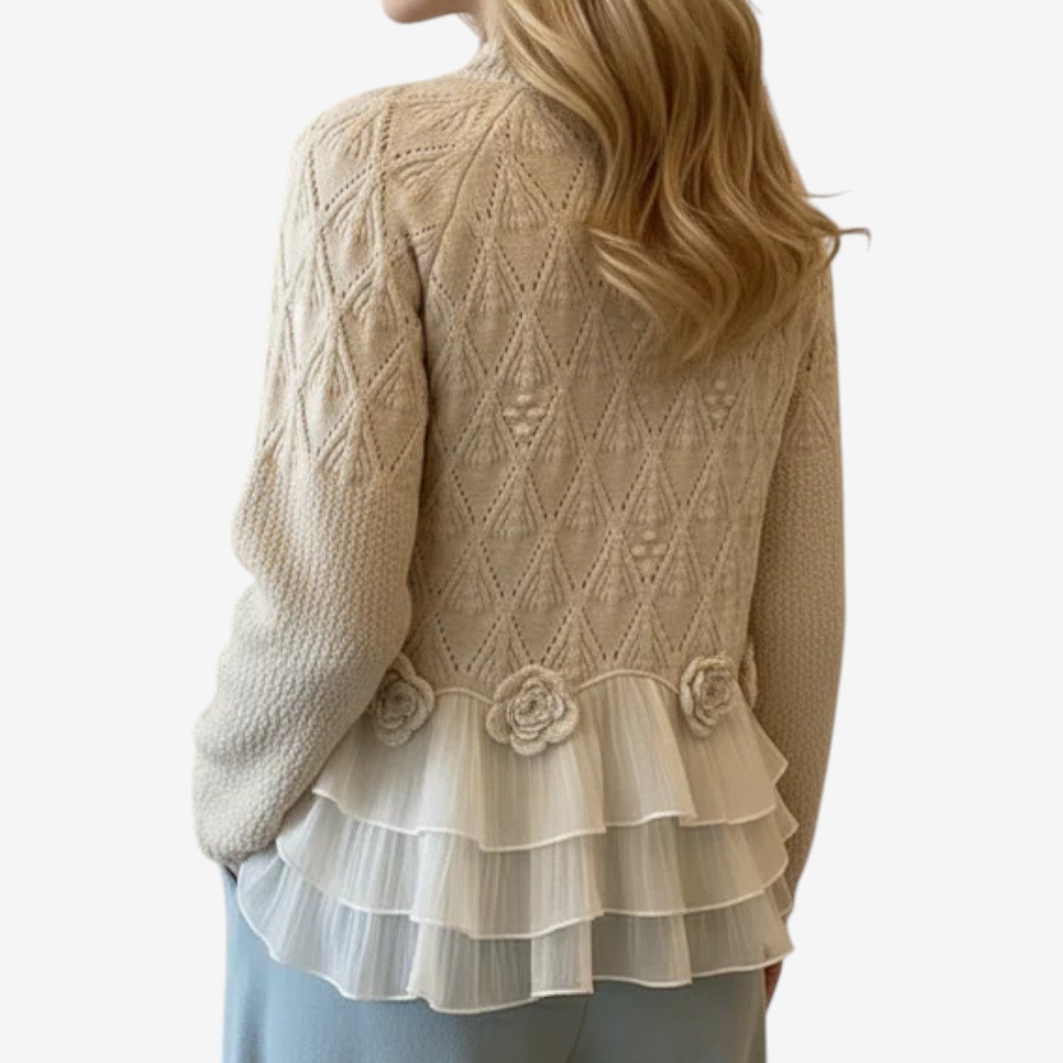 Melivara – Teksturowany sweter z detalami